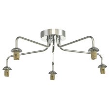 Feya 5 Light Semi Flush Pendant Polished Chrome