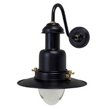 Small Fishermans Outdoor Wall Light Satin Black
