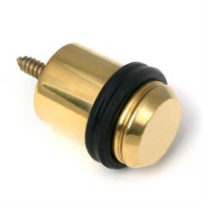 From The Anvil Floor Mounted Door Stop Polished Brass