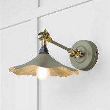 From The Anvil Flora Wall Light Tump With Smooth Brass Interior