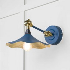 From The Anvil Flora Wall Light Upstream With Smooth Brass Interior