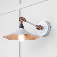 From The Anvil Flora Wall Light Flock With Smooth Copper Interior