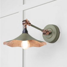 From The Anvil Flora Wall Light Tump With Smooth Copper Interior