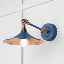 From The Anvil Flora Wall Light Upstream With Smooth Copper Interior