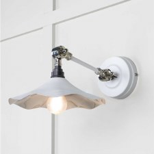 From The Anvil Flora Wall Light Flock With Smooth Nickel Interior