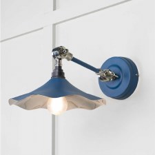 From The Anvil Flora Wall Light Upstream With Smooth Nickel Interior