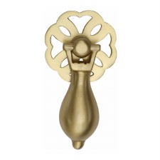 Heritage Cabinet Flower Drop Handle V5025 Satin Brass