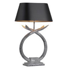 David Hunt Fluke Table Lamp Base Black & Silver