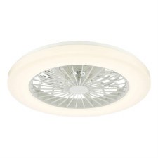 DAR Flush Ceiling Fan Light White