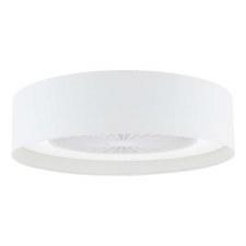 DAR Flush Ceiling Fan Light White with White Shade