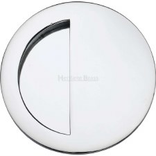 Heritage Half Moon Flush Door Pull C1845 Polished Chrome Heritage Half Moon Flush Door Pull C1845 Polished Chrome