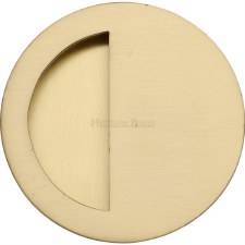 Heritage Half Moon Flush Door Pull C1845 Satin Brass Heritage Half Moon Flush Door Pull C1845 Satin Brass