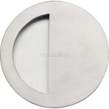 Heritage Half Moon Flush Door Pull C1845 Satin Chrome Heritage Half Moon Flush Door Pull C1845 Satin Chrome