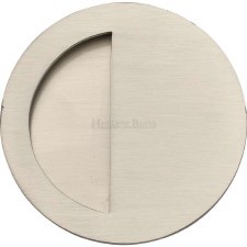 Heritage Half Moon Flush Door Pull C1845 Satin Nickel Heritage Half Moon Flush Door Pull C1845 Satin Nickel