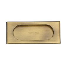 Heritage Flush Pull Handle C1850 105 Antique Brass