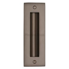 Heritage Flush Pull Handle 6" Matt Bronze