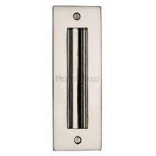 Heritage Flush Pull Handle 6" Polished Nickel