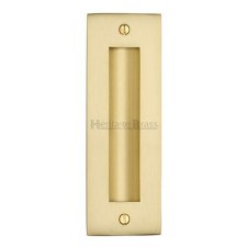 Heritage Flush Pull Handle 6" Satin Brass