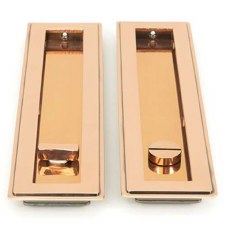 From The Anvil Flush Rectangle Bathroom Pull Art Deco 250mm Polished Bronze