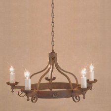 Forge 5 Light Chandelier Aged Iron Forge 5 Light Chandelier Aged Iron