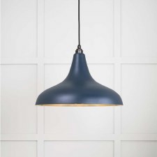 From The Anvil Frankley Pendant Light Dusk With Smooth Brass Interior