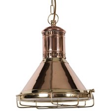 Freighter Hanging Pendant Lamp Polished Brass Unlacquered