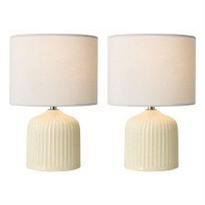 Gigi Twin Pack Table Lamps Cream