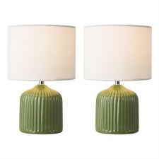 Gigi Twin Pack Table Lamps Green