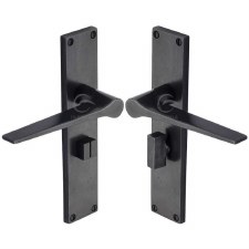 Heritage Gio Bathroom Door Handle RDB41830 Rustic Dark Bronze