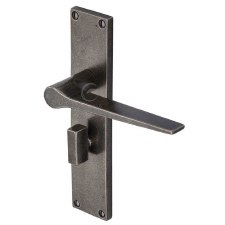 Heritage Gio Bathroom Door Handle RPW41830 Rustic Pewter