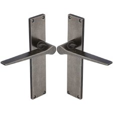 Heritage Gio Latch Door Handle RPW41810 Rustic Pewter