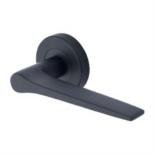 Heritage Gio Round Rose Door Handles V4189 Matt Black Heritage Gio Round Rose Door Handles V4189 Matt Black