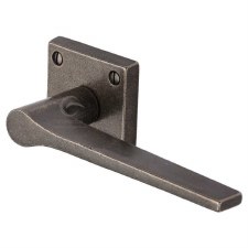 Heritage Gio Square Rose Door Handle RPW4189 Rustic Pewter