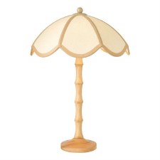 Giuliana Table Lamp Satin Taupe & Rattan