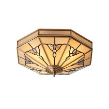 Interiors 1900 Gladstone Flush Ceiling Light Antique Brass Interiors 1900 Gladstone Flush Ceiling Light Antique Brass