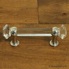 Hexagon Cupboard Door Pull Handle Polished Nickel