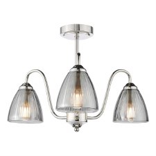 Glynis 3 Light Semi Flush Polished Nickel Glynis 3 Light Semi Flush Polished Nickel