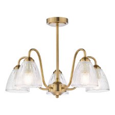Glynis 5 Light Semi Flush Antique Bronze Glynis 5 Light Semi Flush Antique Bronze