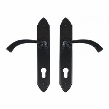 From The Anvil Gothic Curved Espagnolette Lock Lever, Black