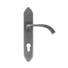 From The Anvil Gothic Curved Espagnolette Lock Lever Pewter