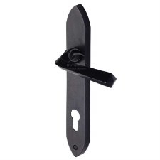 Heritage Grafton Euro Lock Door Handle RDB4448 Rustic Dark Bronze