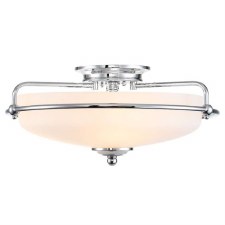 Quoizel Griffin Flush Ceiling Light Polished Chrome Quoizel Griffin Flush Ceiling Light Polished Chrome