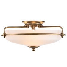 Quoizel Griffin Flush Ceiling Light Weathered Brass Quoizel Griffin Flush Ceiling Light Weathered Brass