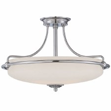 Quoizel Griffin Medium Semi Flush Ceiling Light Chrome Quoizel Griffin Medium Semi Flush Ceiling Light Chrome