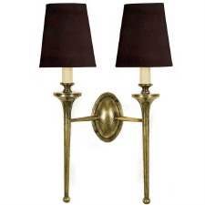 Grosvenor Double Bathroom Wall Light Renovated Brass