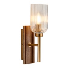 Grove Wall Light Aged Brass & Walnut Grove Wall Light Aged Brass & Walnut