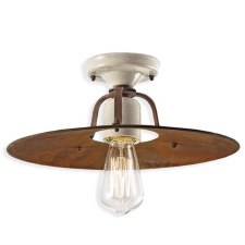 Ferroluce Semi-Flush Ceiling Light C1435 Craquele