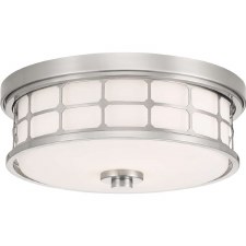 Quoizel Guardian Bathroom Flush Light Brushed Nickel