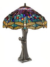 Figure Large Art Nouveau Table Lamp