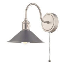 Hadano Wall Light Antique Chrome & Antique Pewter Shades